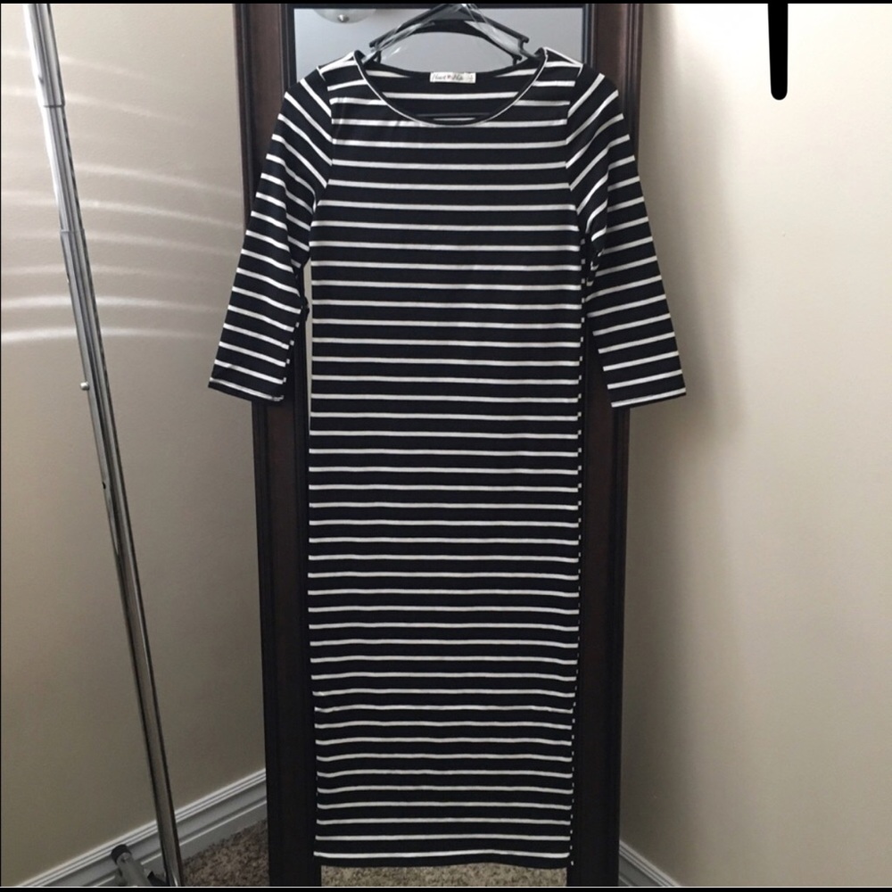 Striped bodycon dress